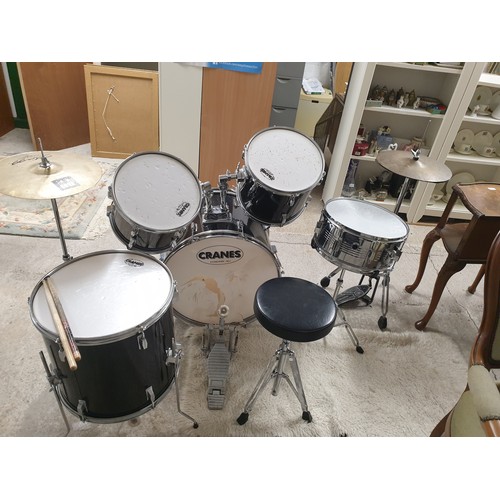 232 - Drum Kit With Hi Hats And Stool a/f