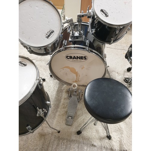 232 - Drum Kit With Hi Hats And Stool a/f