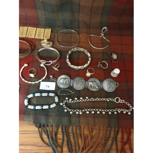 74 - Selection Of Costume Jewellery Including Filligree Bracelets