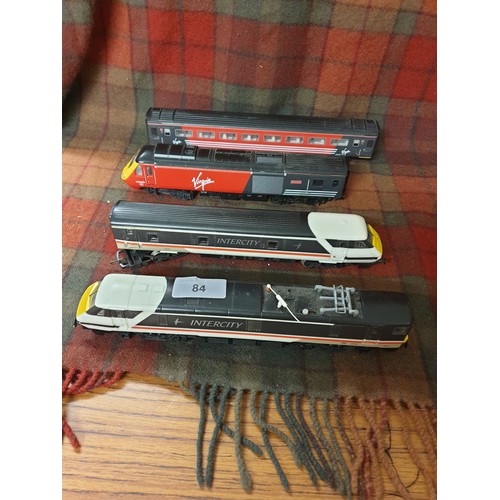 84 - Shelf Of Hornby 00 Gauge Virgin And Intercity Engines And Carraidge