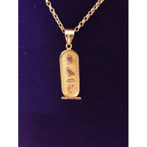 25A - 9 ct gold chain and 18ct Gold Pendant 3.8g Of 9ct 5.69 g 18ct