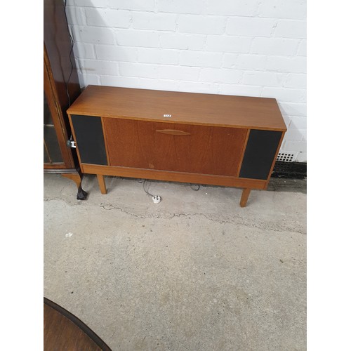 242 - 1970s Retro Hi Fi Centre With Record Cassette Deck And Radio