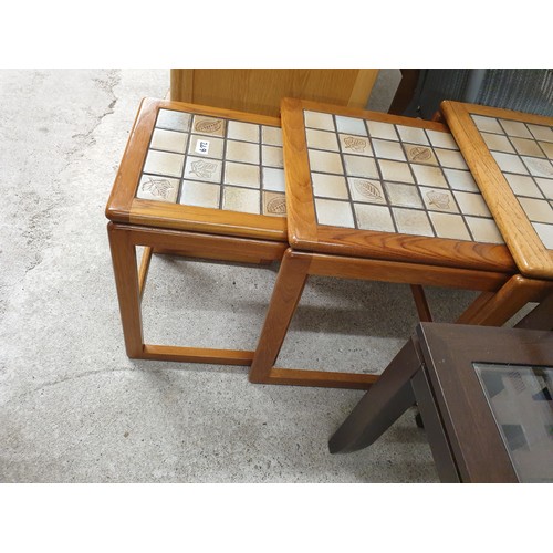 269 - Retro 1970s Tiled Top Nest Of Tables