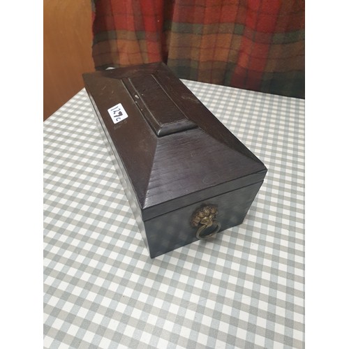 127C - Large Victorian Tea Caddy With Fitted Interior