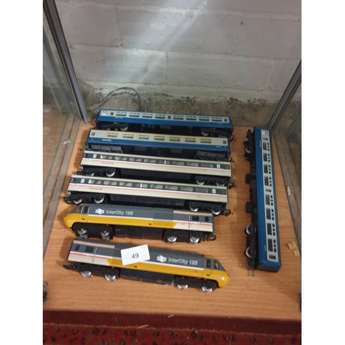 49 - Selection Of Hornby 00 Gauge Intercity 125 2 Locos And 5 Coaches