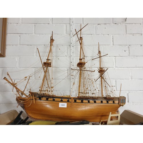 140C - Model Sailing Ship Needs Attention