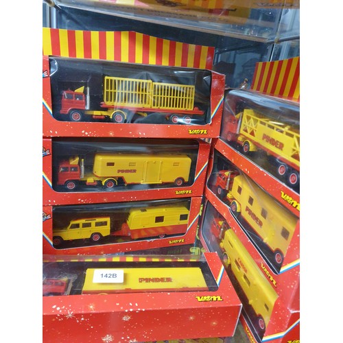 142B - Shelf Of Pinder Verem Circus Models All Boxed