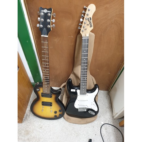 369 - 3 Electric Guitars 1 With Case One With No Strings