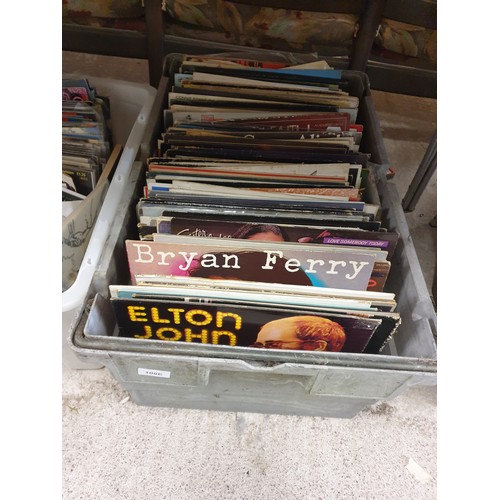 100E - Large Crate Of LP Records