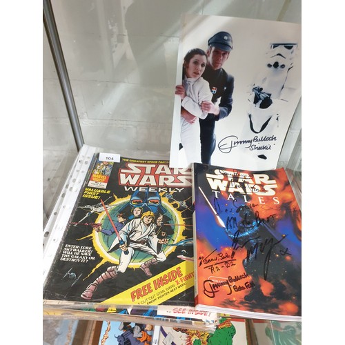 104 - 10  Star Wars Rare Comics Number 1 To 10 1978  In Plastic Protection Covers Star Wars Book Signed An... 