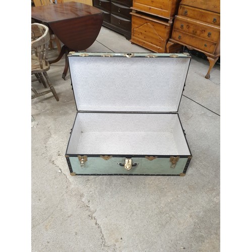 256 - Large Vintage Travel Trunk