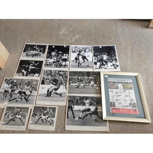 271 - Selection Of Skol Cup Photographs From Daily Record By Eric Craig And Signed England Versus Brasil I... 