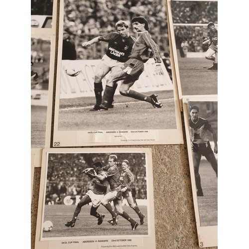 271 - Selection Of Skol Cup Photographs From Daily Record By Eric Craig And Signed England Versus Brasil I... 