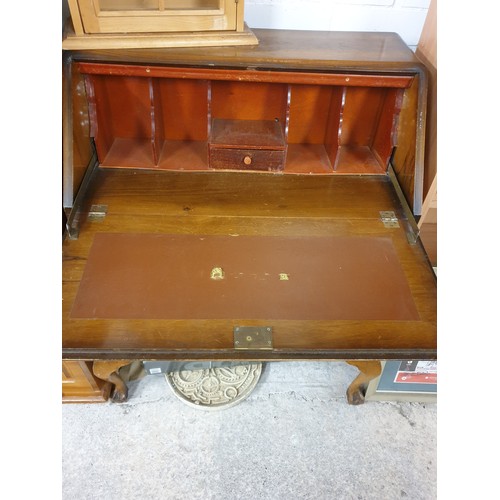 155 - Vintage Writing Bureau With Ball And Claw Feet