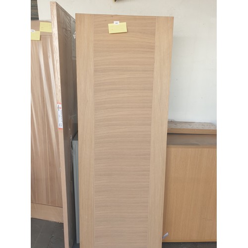 353 - 2 New Solid Oak Interior Doors 5 Panel 69 x198 6ft6 x27 inches