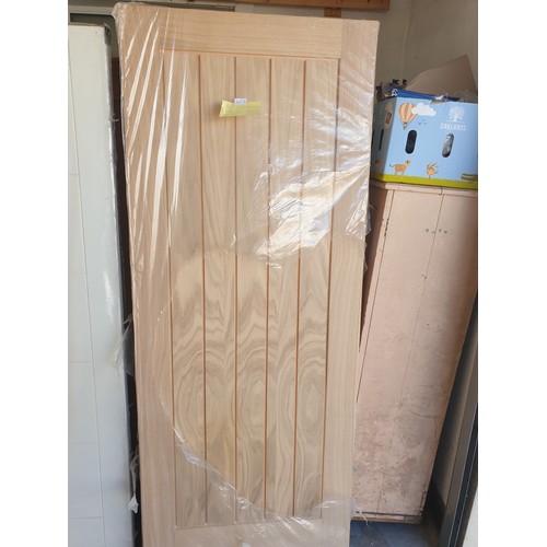 356 - Solid Oak New Door 83 cm x 204cm  6ft 8.5 inches x 32.5 inches