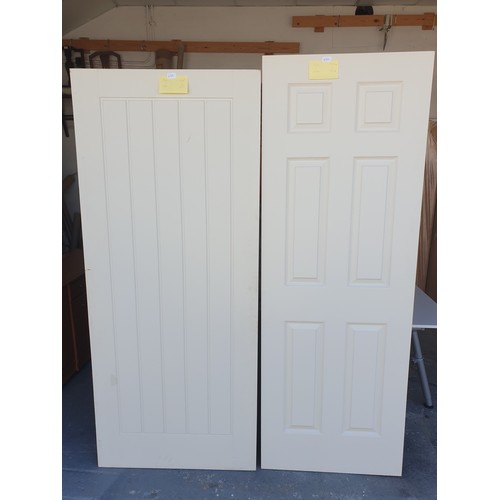 357 - 2 White Interior Doors 73x 204cms & 84x 198cms