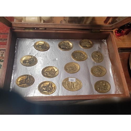 86A - Selection Of Heavy Brass Steam Rally Plaques