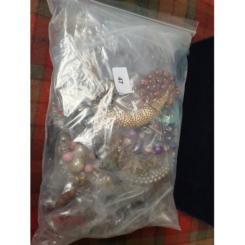 47 - XL Bag Of Costume Jewellery 2.3kg