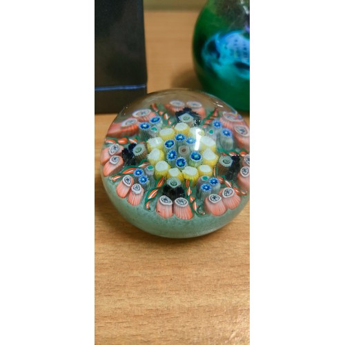 137 - Shelf Of Paperweights With Murano Glass Clown