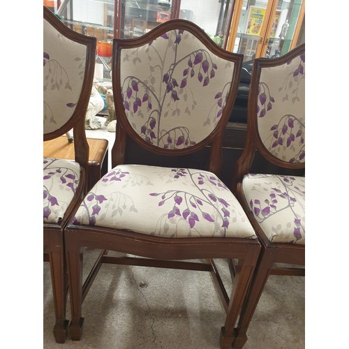 242 - Set 6 Good Quality Heavy Dining Chairs