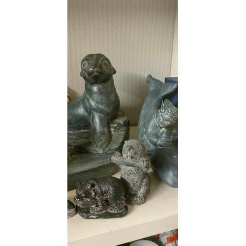 118 - Shelf Of Collectables To Include Intuit Carvings