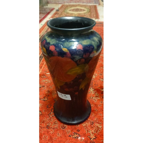 153 - Large Early Moorcroft Pomegranite Pattern Vase a/f.