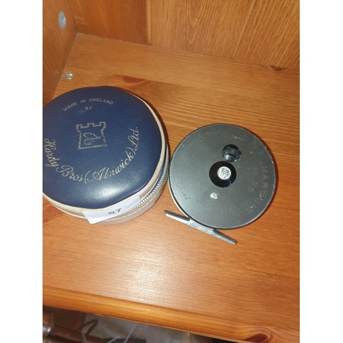 57 - Hardy Brothers Alnwick Marquis 6 Trout Fly  Reel With Original Hardy Brothers Fly Case