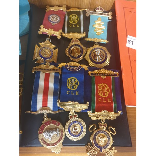 51 - Selection Of Masonic Jewels And Buffaloes Jewels Etc