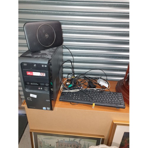 421 - Compaq Tower Computer With Screen Mouse And Printer Along With BT Internet Hub