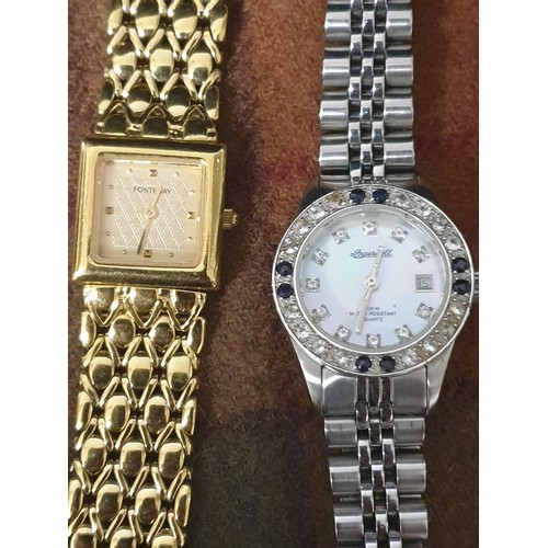 44 - 2 Ladies Dress Cocktail Watches Ingersol And Fontenay Working