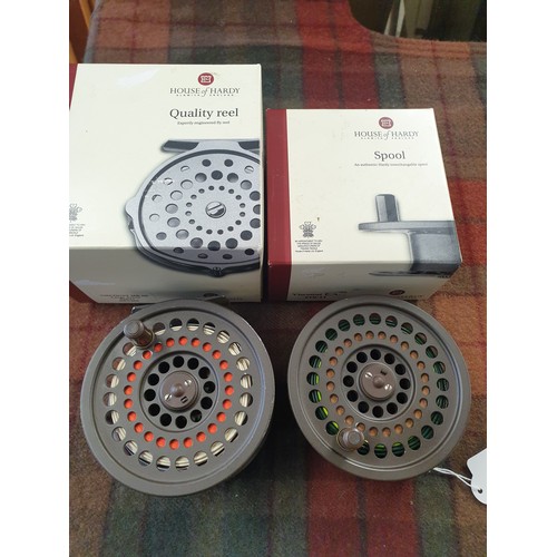 69 - A Hardy Brothers Viscount MK111 Large Arbor #10/11 Salmon Fly Reel With Line And Backing Also Hardy ... 