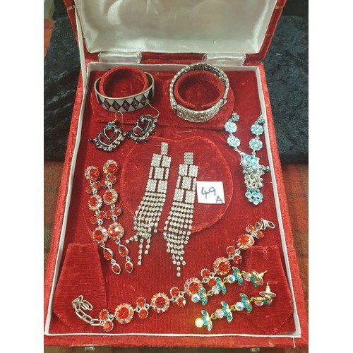 49A - Selection Of Costume Jewellery To Include Diamonte etc