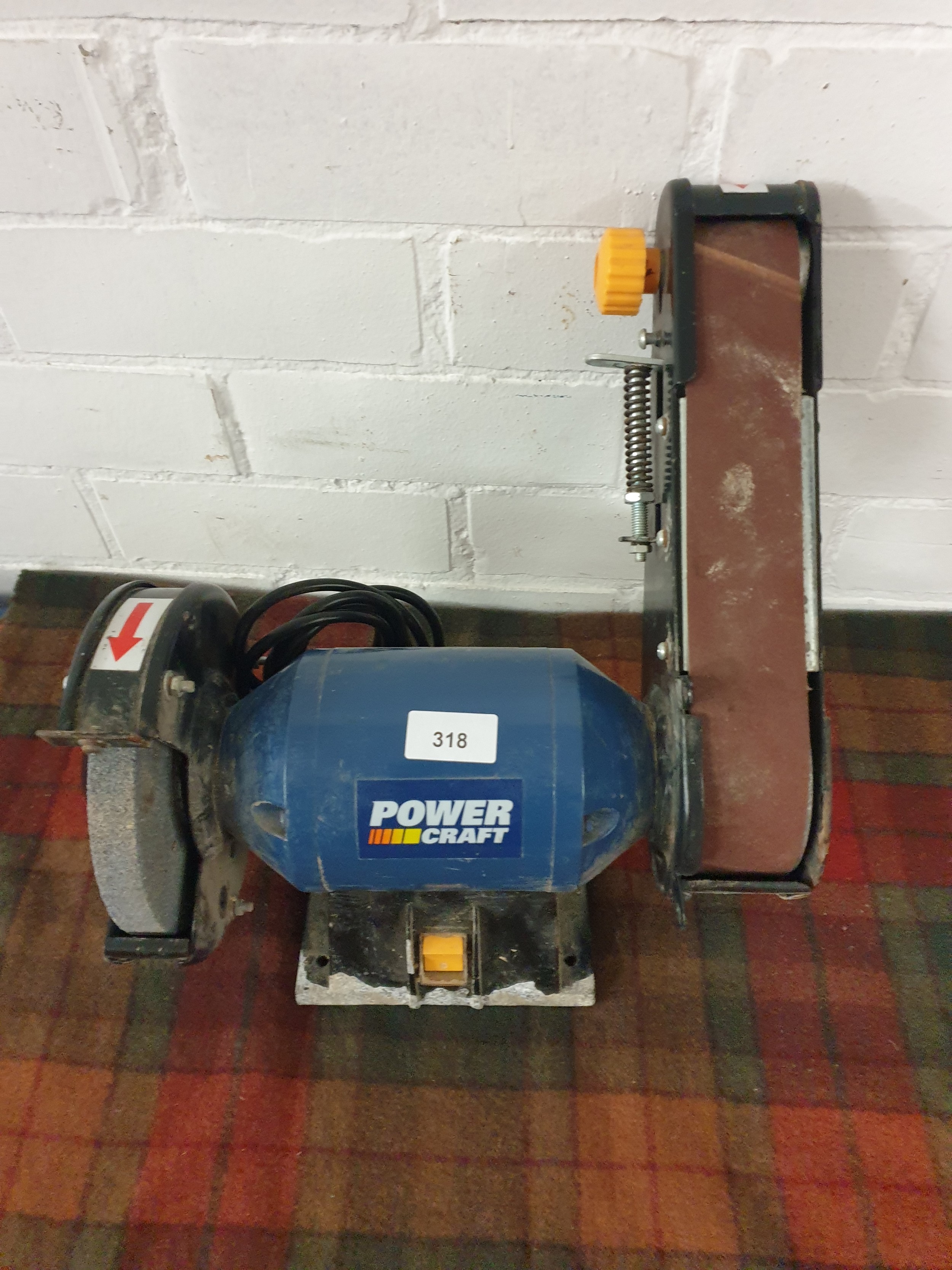 Power Craft Table Top Belt Sander With Grinder