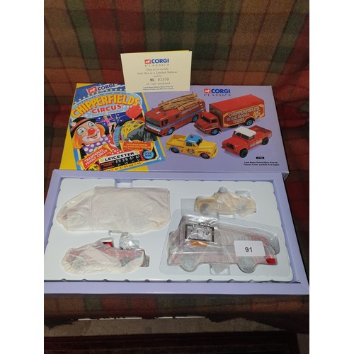 91 - Corgi Chipperfields Circus 4 Model Set Never Been Opened Mint And Boxed