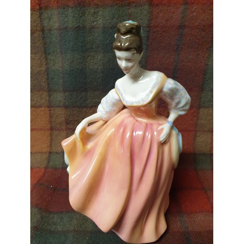 156 - A Royal Doulton Figure 'Fair Lady' In Rare Coral Pink (HN2835)