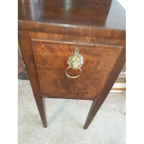 236 - A Large Georgian Buffet Cabinet With Lion Head Handles