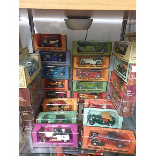 86 - Shelf Of Early Matchbox Vintage Models All Boxed Y Series