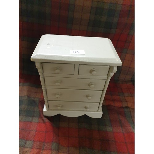 113 - Small Overpainted Apprentice Chest Of Drawers