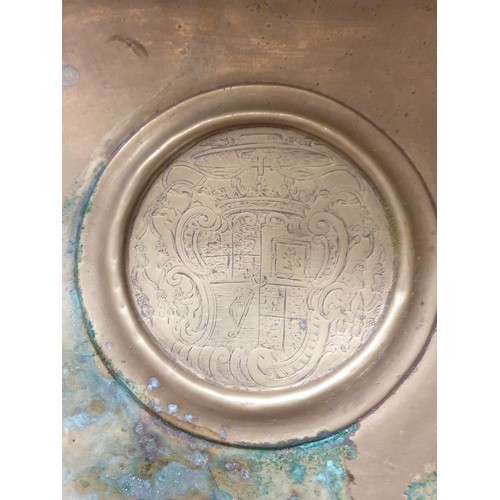 166 - A Large silver plated Serving Tray, eastern Brass Wall Plaque And Copper Tray with elephant foliage