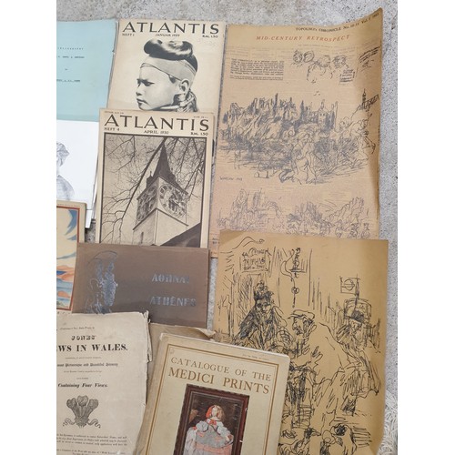 253 - A Box Of Posters, Maps Booklets & antique pamphlets