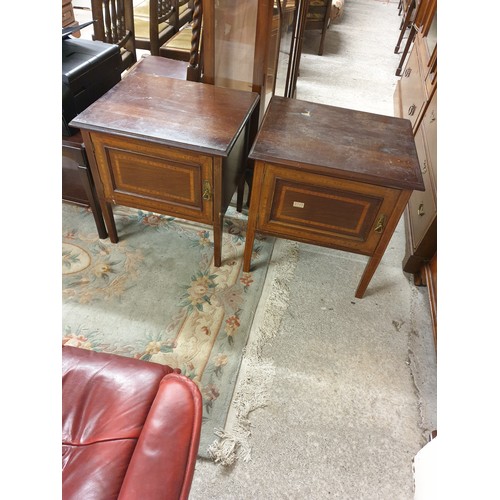 259 - A Pair Of Irish Edwardian Bedside Cabinets