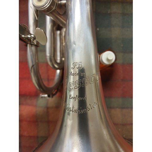 170 - Bessoon Westminster Trupet With Music Sheet Holder And Mouthpiece