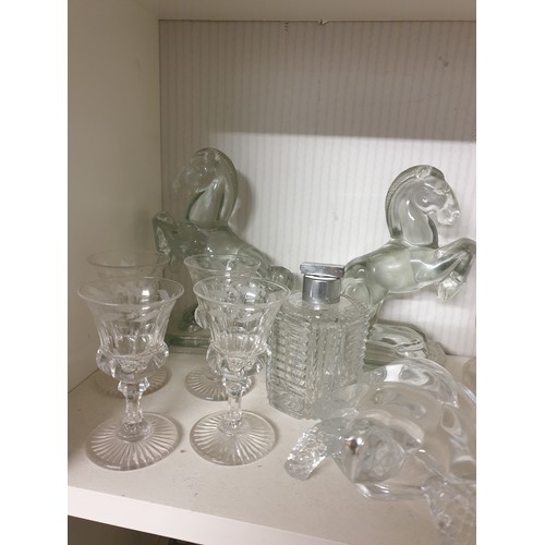 221 - A Selection Of Glass And Crystal To Include Thistle Glasses, Crystal Animal Figures etc