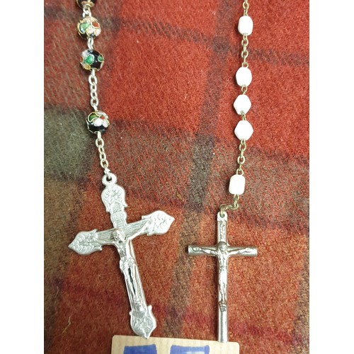 37 - 2 Beautiful Sets Of Rosary Beads Complete With Crusafixes