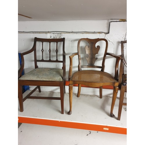 328 - A collection of four vintage arm chairs