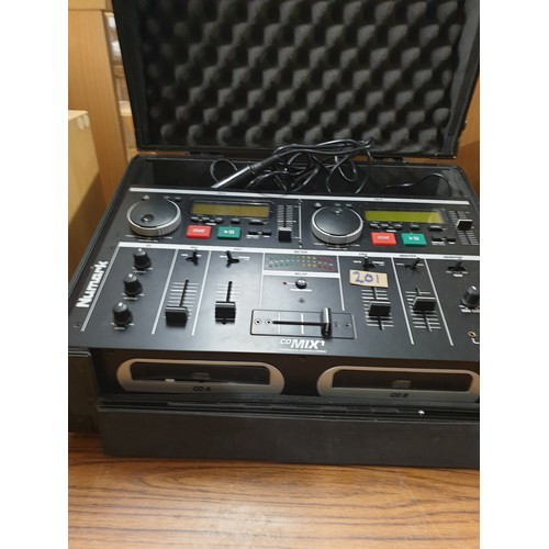 201 - Numark Professional CD Mixing Console Folds Into Travel Case For Easy Transportation