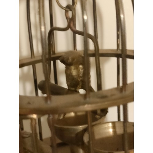 28 - A 19th century brass bird cage (15cm)