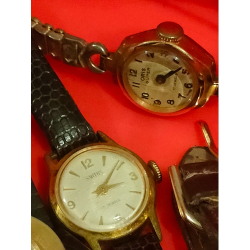 28A - A collection of watches to include Oris 10ct gold plated watch, smiths vintage watch, Calvin Klein u... 