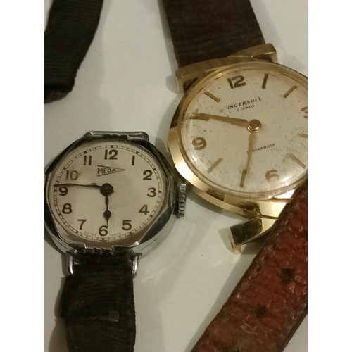 29A - A collection of four Ingersoll ladies vintage watches & A Meda vintage watch